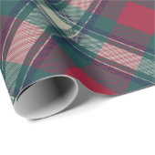 Schotse Rood Groen Moderne Schotse Tartan Cadeaupapier (Rol Hoek)