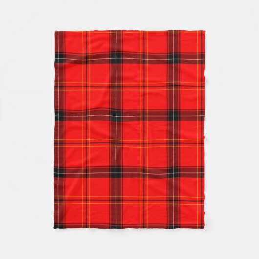 Schotse Rood Tartan Fleece Deken (Voorkant)