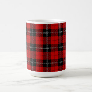 Schotse Rood-Zwarte Tartan Magische Mok