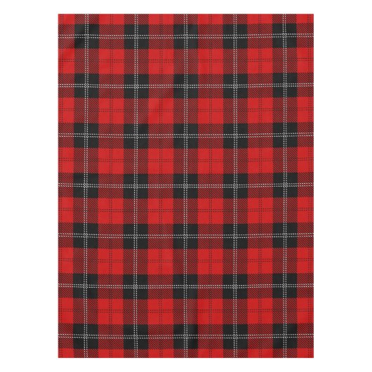 Schotse Rood-Zwarte Tartan Tafelkleed (Voorkant)