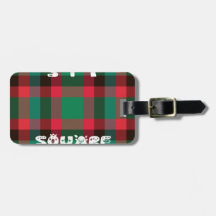Schotse Royal Checkered Tartan Plaid met tekst Bagagelabel