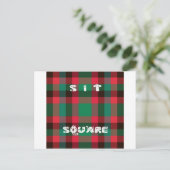 Schotse Royal Checkered Tartan Plaid met tekst Briefkaart (Staand voorkant)