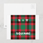 Schotse Royal Checkered Tartan Plaid met tekst Briefkaart (Voorkant / Achterkant)