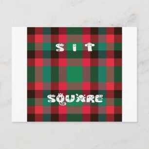 Schotse Royal Checkered Tartan Plaid met tekst Briefkaart