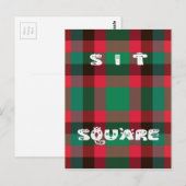 Schotse Royal Checkered Tartan Plaid met tekst Briefkaart (Voorkant / Achterkant)
