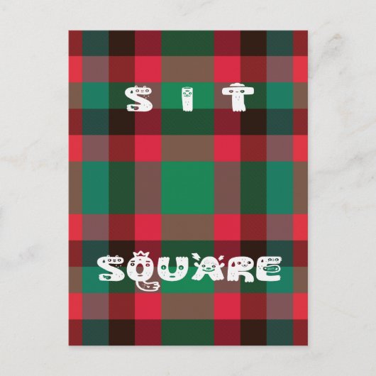 Schotse Royal Checkered Tartan Plaid met tekst Briefkaart (Voorkant)