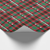 Schotse Royal Checkered Tartan Plaid met tekst Cadeaupapier (Hoek)