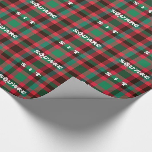 Schotse Royal Checkered Tartan Plaid met tekst Cadeaupapier (Hoek)