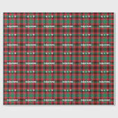 Schotse Royal Checkered Tartan Plaid met tekst Cadeaupapier (Vlak)