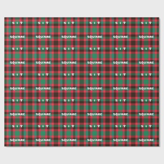 Schotse Royal Checkered Tartan Plaid met tekst Cadeaupapier (Vlak)