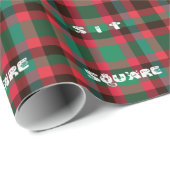 Schotse Royal Checkered Tartan Plaid met tekst Cadeaupapier (Rol Hoek)
