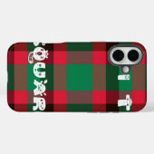 Schotse Royal Checkered Tartan Plaid met tekst Case-Mate iPhone Case (Achterkant (horizontaal))