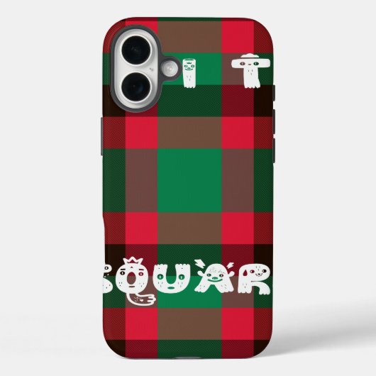 Schotse Royal Checkered Tartan Plaid met tekst Case-Mate iPhone Case (Achterkant)