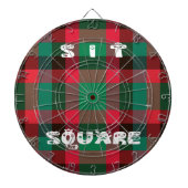 Schotse Royal Checkered Tartan Plaid met tekst Dartbord (Voorkant)