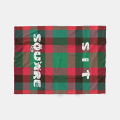 Schotse Royal Checkered Tartan Plaid met tekst Fleece Deken (Voorkant (Horizontaal))