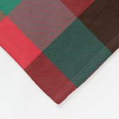 Schotse Royal Checkered Tartan Plaid met tekst Fleece Deken (Hoek)