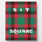 Schotse Royal Checkered Tartan Plaid met tekst Fotoplaat (Voorkant)