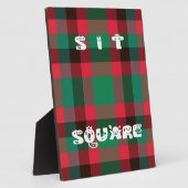 Schotse Royal Checkered Tartan Plaid met tekst Fotoplaat (Zijkant)