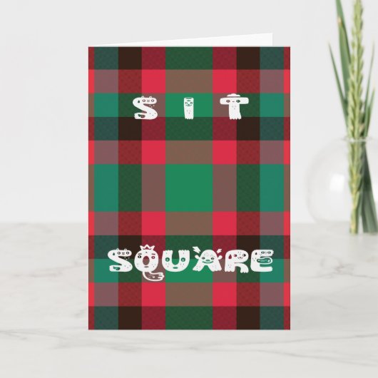 Schotse Royal Checkered Tartan Plaid met tekst Kaart (Voorkant)