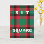Schotse Royal Checkered Tartan Plaid met tekst Kaart (Gele Bloem)