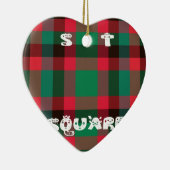 Schotse Royal Checkered Tartan Plaid met tekst Keramisch Ornament (Rechts)