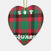 Schotse Royal Checkered Tartan Plaid met tekst Keramisch Ornament (Links)