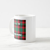 Schotse Royal Checkered Tartan Plaid met tekst Koffiemok (Voorkant links)