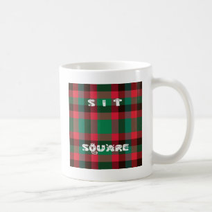 Schotse Royal Checkered Tartan Plaid met tekst Koffiemok