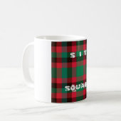 Schotse Royal Checkered Tartan Plaid met tekst Koffiemok (Voorkant links)