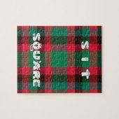 Schotse Royal Checkered Tartan Plaid met tekst Legpuzzel (Horizontaal)