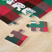 Schotse Royal Checkered Tartan Plaid met tekst Legpuzzel (Zijkant)