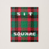 Schotse Royal Checkered Tartan Plaid met tekst Legpuzzel (Verticaal)