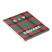 Schotse Royal Checkered Tartan Plaid met tekst Notitieblok (Schuin)