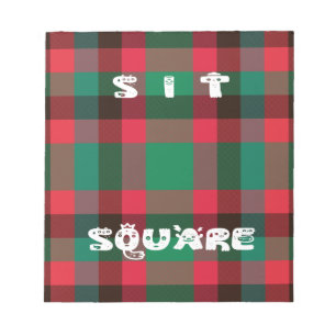 Schotse Royal Checkered Tartan Plaid met tekst Notitieblok