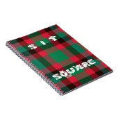 Schotse Royal Checkered Tartan Plaid met tekst Notitieboek (Rechterzijde)