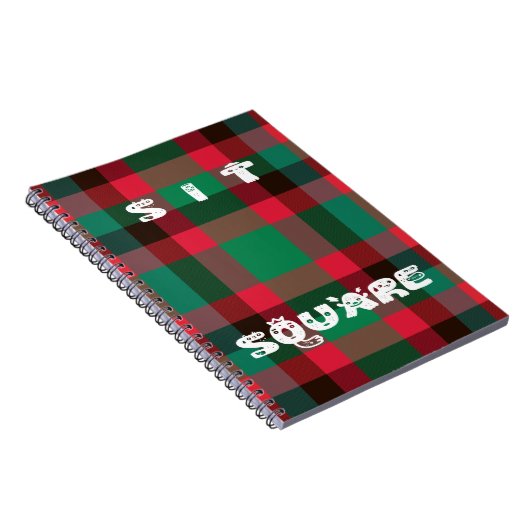 Schotse Royal Checkered Tartan Plaid met tekst Notitieboek (Rechterzijde)