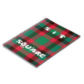 Schotse Royal Checkered Tartan Plaid met tekst Notitieboek (Linkerzijde)