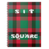 Schotse Royal Checkered Tartan Plaid met tekst Notitieboek (Voorkant)