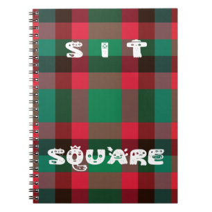 Schotse Royal Checkered Tartan Plaid met tekst Notitieboek