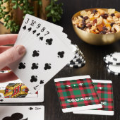 Schotse Royal Checkered Tartan Plaid met tekst Speelkaarten (Insitu)