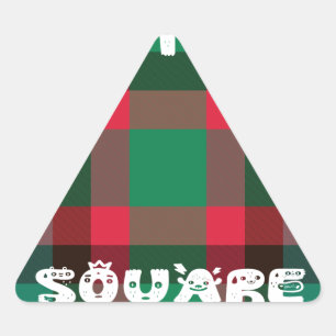 Schotse Royal Checkered Tartan Plaid met tekst Sticker