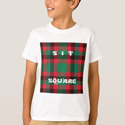Schotse Royal Checkered Tartan Plaid met tekst T-shirt (Voorkant)