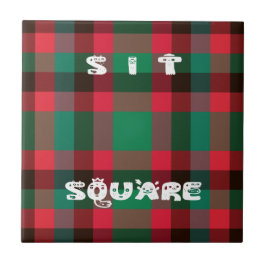 Schotse Royal Checkered Tartan Plaid met tekst Tegeltje