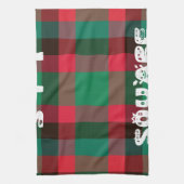 Schotse Royal Checkered Tartan Plaid met tekst Theedoek (Verticaal)