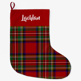 Schotse Royal Stewart Tartan op maat (Rode bovenka Grote Kerstsok