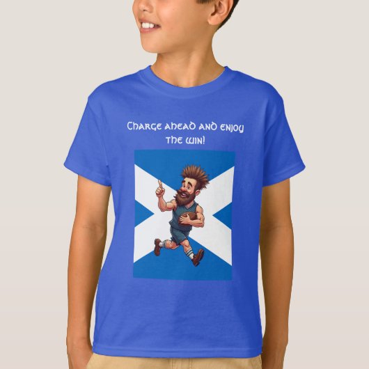 Schotse Rugby Held T-shirt (Voorkant)