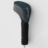 Schotse ruit groen geruit klassiek golfheadcover (Schuin)