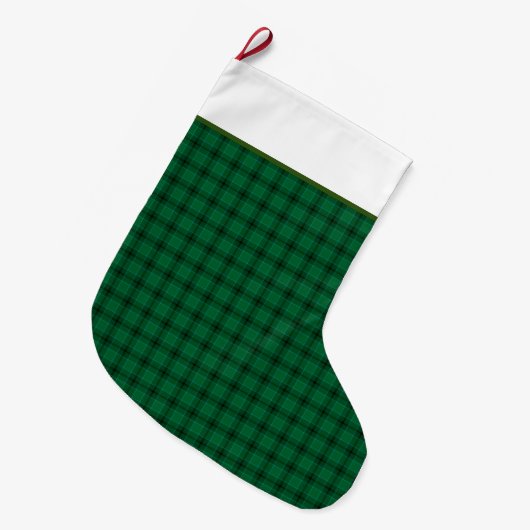 Schotse ruit grote kerstsok (Voorkant (Hangend))