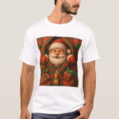Schotse ruit Kerstman Kerstontwerp T-shirt (Voorkant)