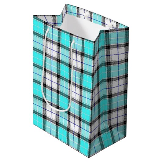 Schotse ruit medium cadeauzakje (Voorkant Gekanteld)